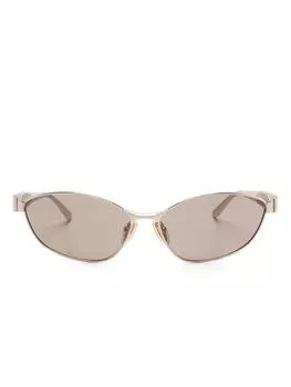 Balenciaga Eyewear солнцезащитные очки в овальной оправе, золотой