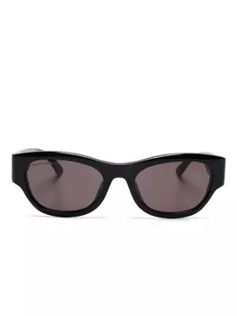Balenciaga Eyewear солнцезащитные очки в овальной оправе, черный