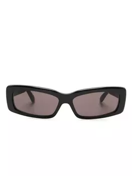 Balenciaga Eyewear солнцезащитные очки в прямоугольной оправе, черный