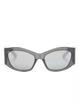 Balenciaga Eyewear солнцезащитные очки в прямоугольной оправе, черный