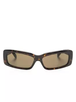 Balenciaga Eyewear солнцезащитные очки в прямоугольной оправе, коричневый