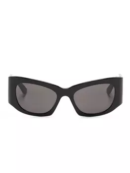 Balenciaga Eyewear солнцезащитные очки в прямоугольной оправе, черный