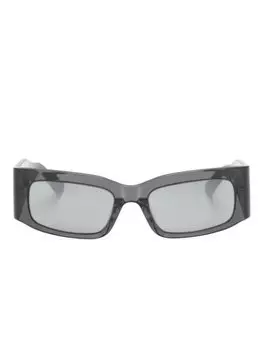 Balenciaga Eyewear солнцезащитные очки в прямоугольной оправе, черный