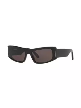 Balenciaga Eyewear солнцезащитные очки в прямоугольной оправе, черный