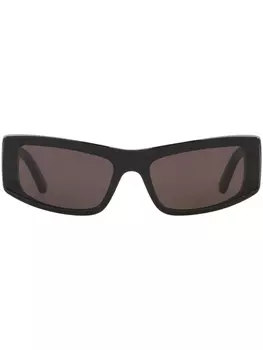 Balenciaga Eyewear солнцезащитные очки в прямоугольной оправе, черный