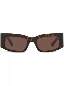 Balenciaga Eyewear солнцезащитные очки в прямоугольной оправе, зеленый