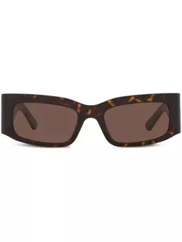 Balenciaga Eyewear солнцезащитные очки в прямоугольной оправе, зеленый