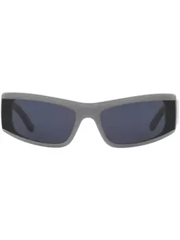 Balenciaga Eyewear солнцезащитные очки в прямоугольной оправе, серый