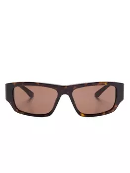 Balenciaga Eyewear солнцезащитные очки в прямоугольной оправе, коричневый