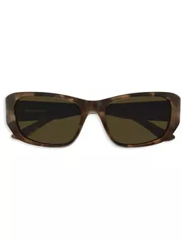 Balenciaga Eyewear солнцезащитные очки в прямоугольной оправе, коричневый
