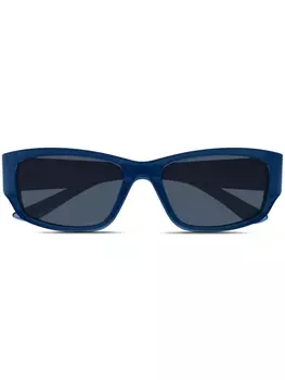 Balenciaga Eyewear солнцезащитные очки в прямоугольной оправе, синий