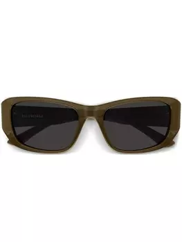 Balenciaga Eyewear солнцезащитные очки в прямоугольной оправе, коричневый