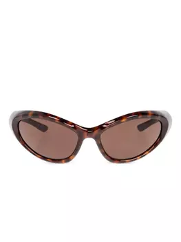 Balenciaga Eyewear Sporty B солнцезащитные очки, коричневый