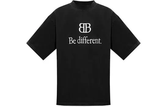 Футболка Balenciaga Be Different с короткими рукавами, черный