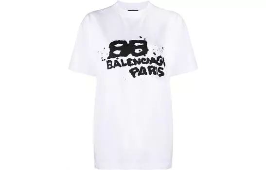 Balenciaga Футболка «Белая/Черная»