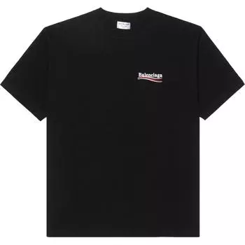 Balenciaga Футболка большого размера с надписью «Черно-белая» для политической кампании