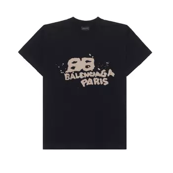 Balenciaga Футболка «Черная/Экрю»