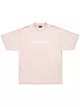 Balenciaga футболка Mirror с логотипом, розовый