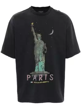 Balenciaga футболка Paris Liberty, черный