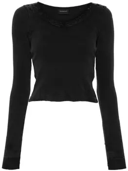 Balenciaga футболка с эффектом потертости, серый
