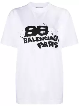 Balenciaga футболка с логотипом, белый