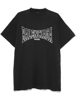 Balenciaga футболка с логотипом, черный