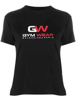 Balenciaga футболка с логотипом, черный