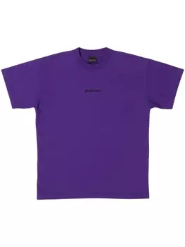 Balenciaga футболка с логотипом, фиолетовый