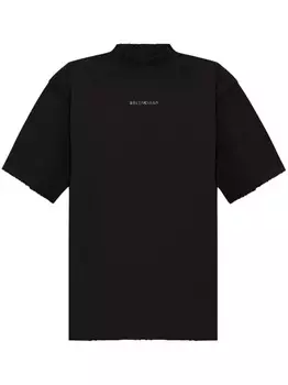 Balenciaga футболка с логотипом из стразов, черный