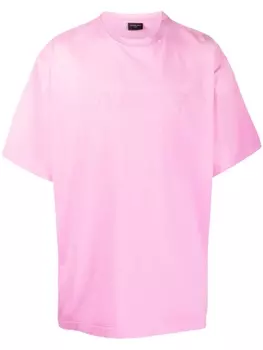 Balenciaga футболка с логотипом, розовый