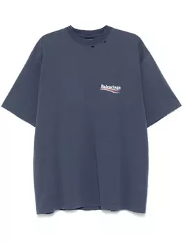 Balenciaga футболка с логотипом, синий