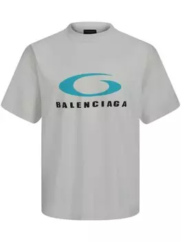 Balenciaga футболка с надписью «Loop Sports Icon», белый