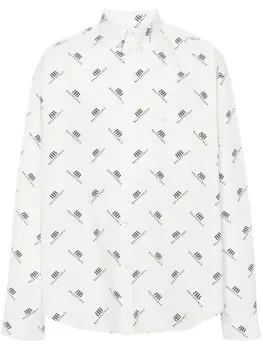 Balenciaga футболка с принтом BB, белый