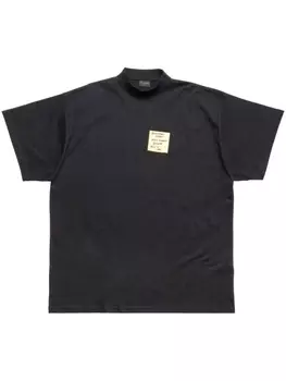 Balenciaga футболка с принтом, черный