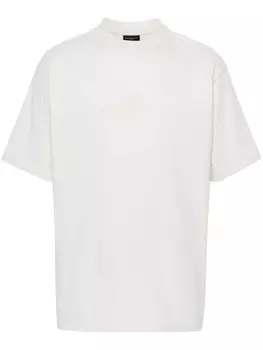 Balenciaga футболка с вышитым логотипом, нейтральный цвет