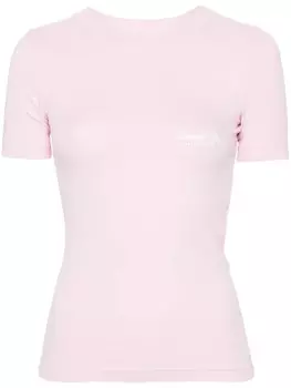 Balenciaga футболка с вышивкой Беверли-Хиллз, розовый