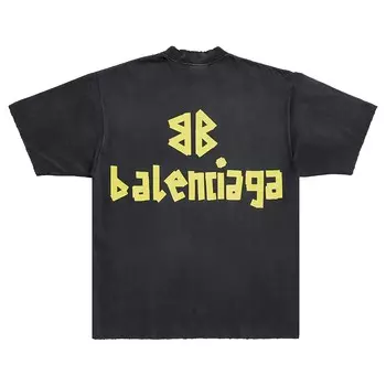 Balenciaga Футболка среднего кроя Tape Type, черная