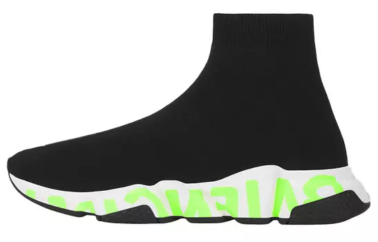 Balenciaga Graffiti Speed Black Fluo Green Women's