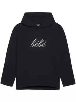 Balenciaga худи Bb с кристаллами, черный