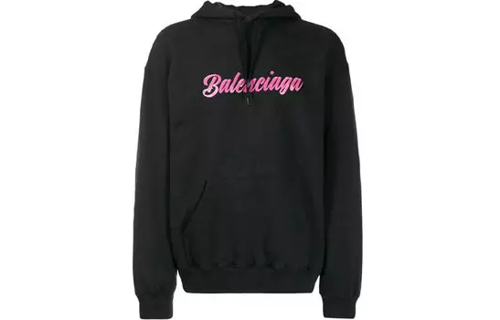 Худи Balenciaga с логотипом, черный