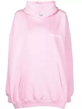 Balenciaga худи Large Fit с логотипом, розовый