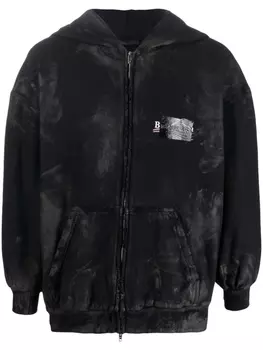 Balenciaga худи на молнии, черный