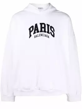Balenciaga худи с логотипом, белый