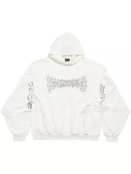 Balenciaga худи с логотипом, белый