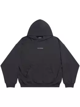 Balenciaga худи с логотипом, черный