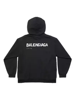 Balenciaga худи с логотипом, черный
