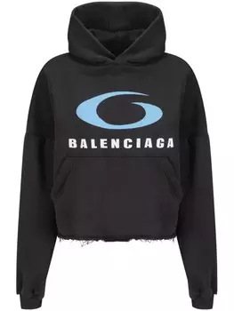 Balenciaga худи с логотипом, черный