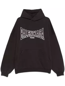 Balenciaga худи с логотипом, черный