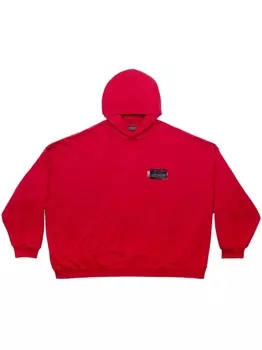 Balenciaga худи с логотипом, красный