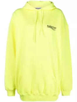 Balenciaga худи с логотипом, желтый